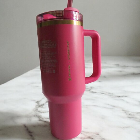 STARBUCKS - STANLEY Tumbler 40 oz Tumbler - Berry Pink Glitter - NWT - Picture 1 of 12